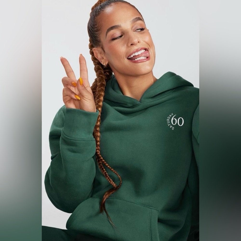 Peloton Saturday 60 hoodie NIB Jess Sims